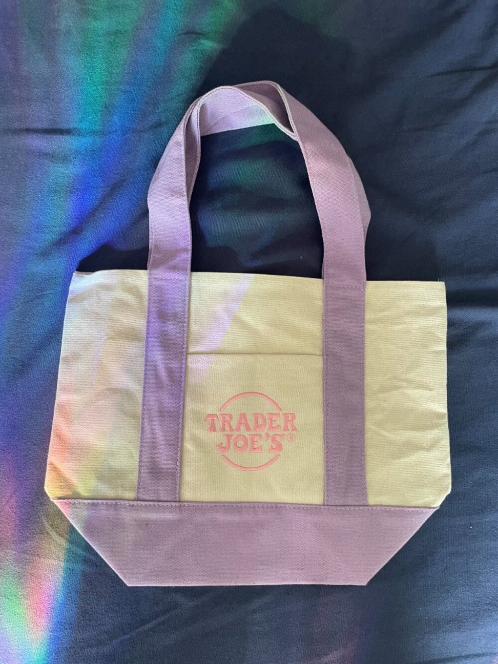 Trader Joe's Limited Edition Lavender Mini Canvas Tote Bag